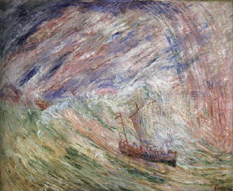 James Ensor Christ Calming the Storm oil painting image